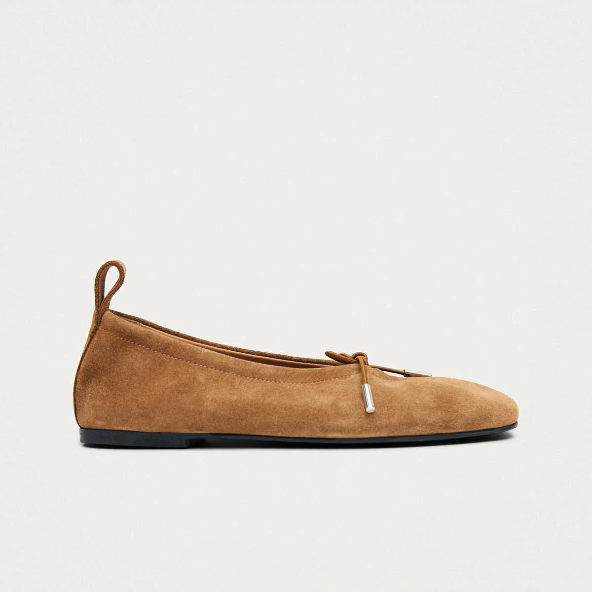 Rosalind Suede Tan Leather Ballet Flats