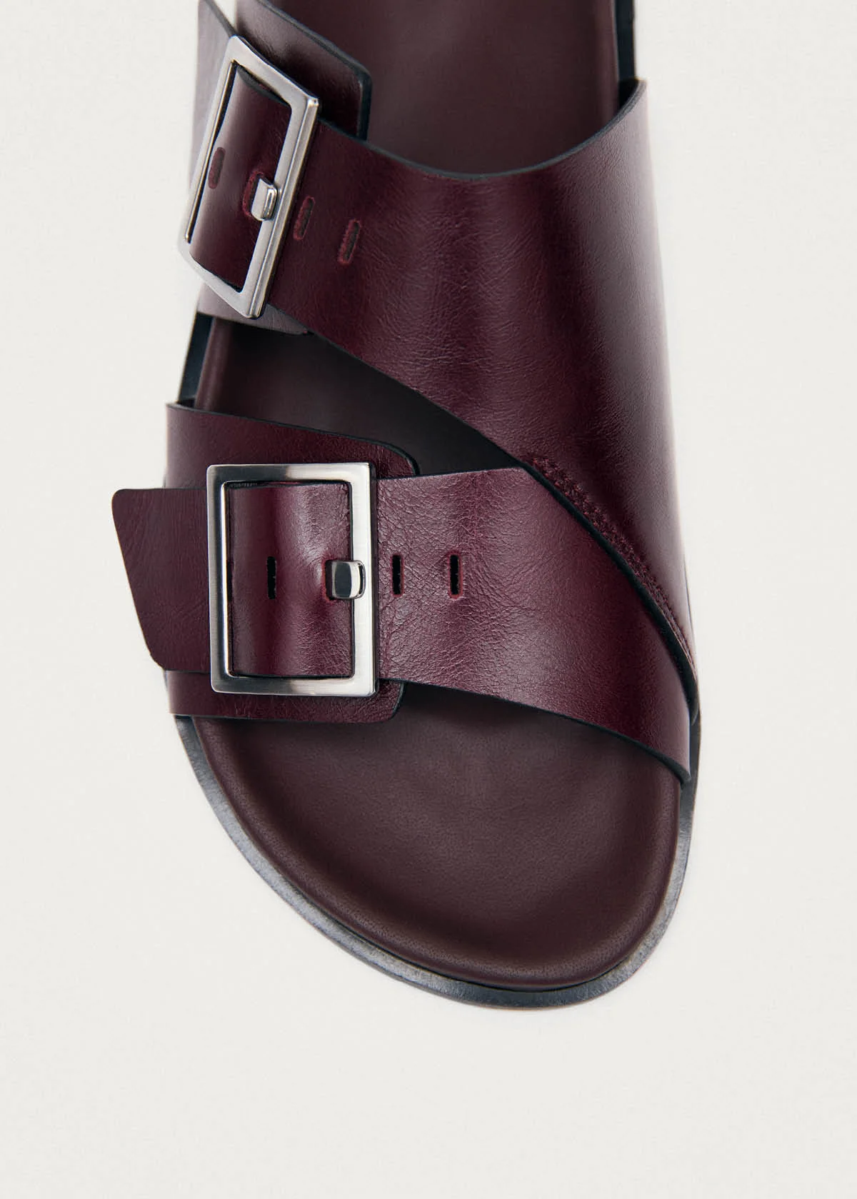 Alba Rift Burgundy Leather Sandals