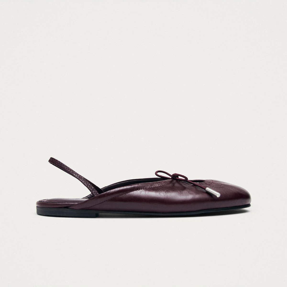 Oli Rift Burgundy Leather Ballet Flats