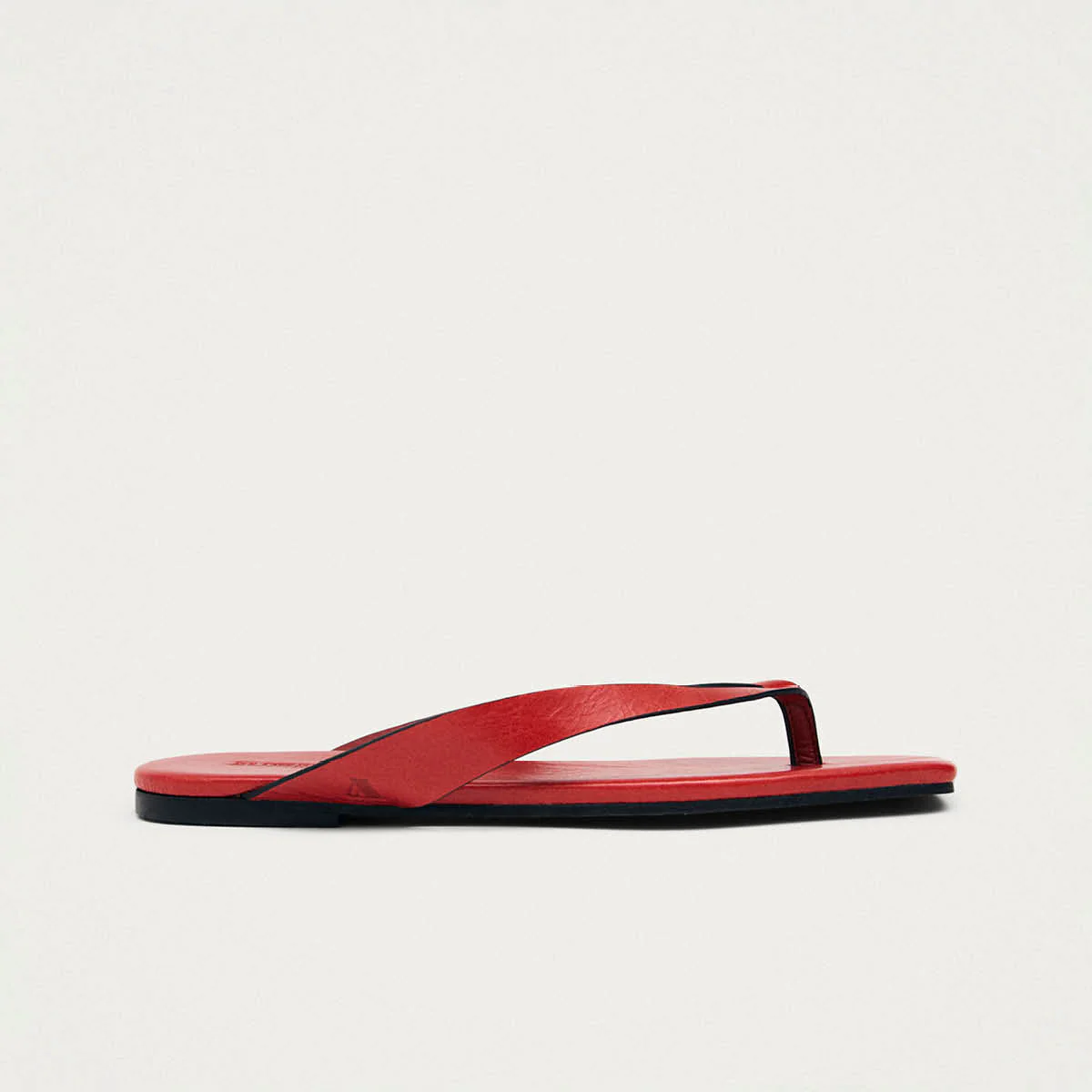 Ola Rift Red Leather Sandals