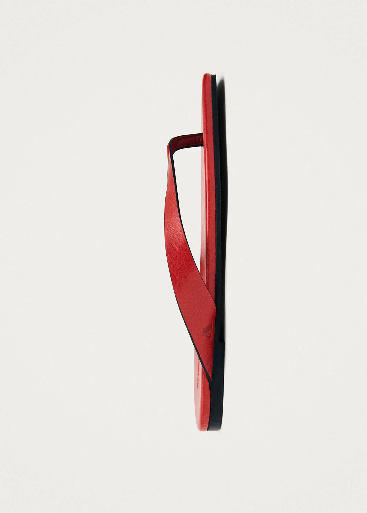 Ola Rift Red Leather Sandals