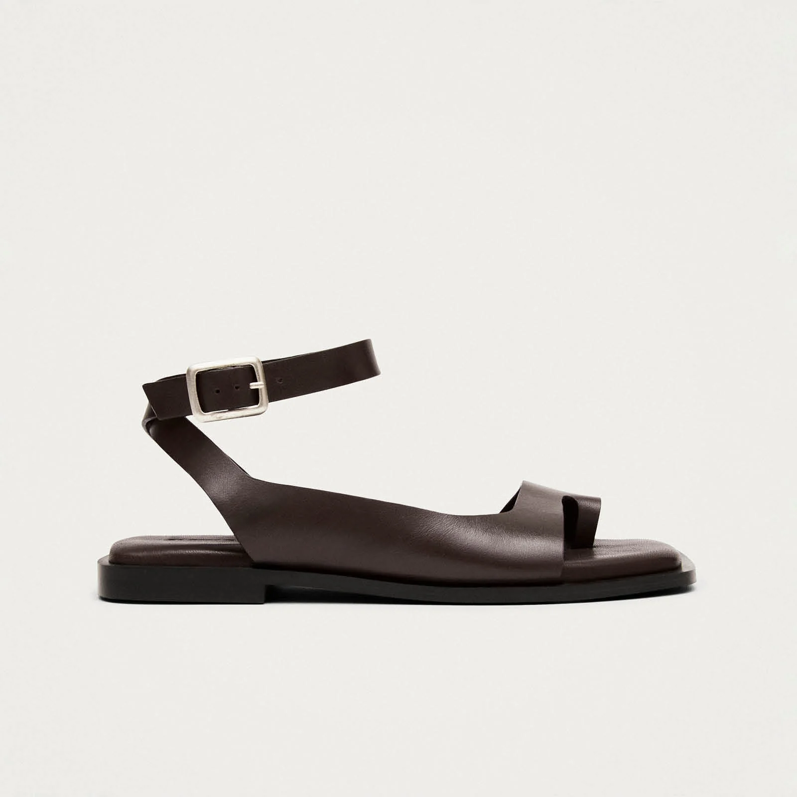 Tebas Brown Leather Sandals
