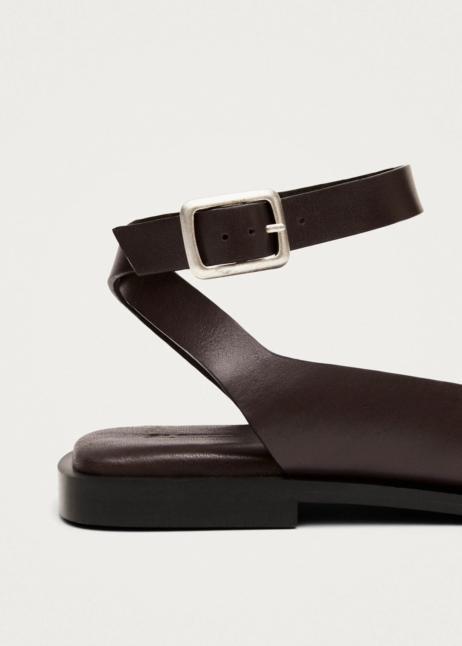 Tebas Brown Leather Sandals